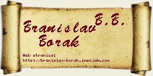 Branislav Borak vizit kartica